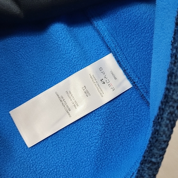 Spyder Core Sweater Jacket Full Zip Knit Zipped Pockets Womens Small Blue - Picture 6 of 8